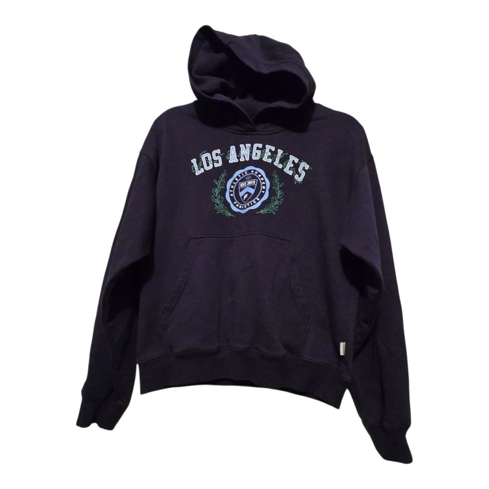 Fabletics Los Angeles Graphic Hoodie Women's SM Navy Pocket Athleisure Workout